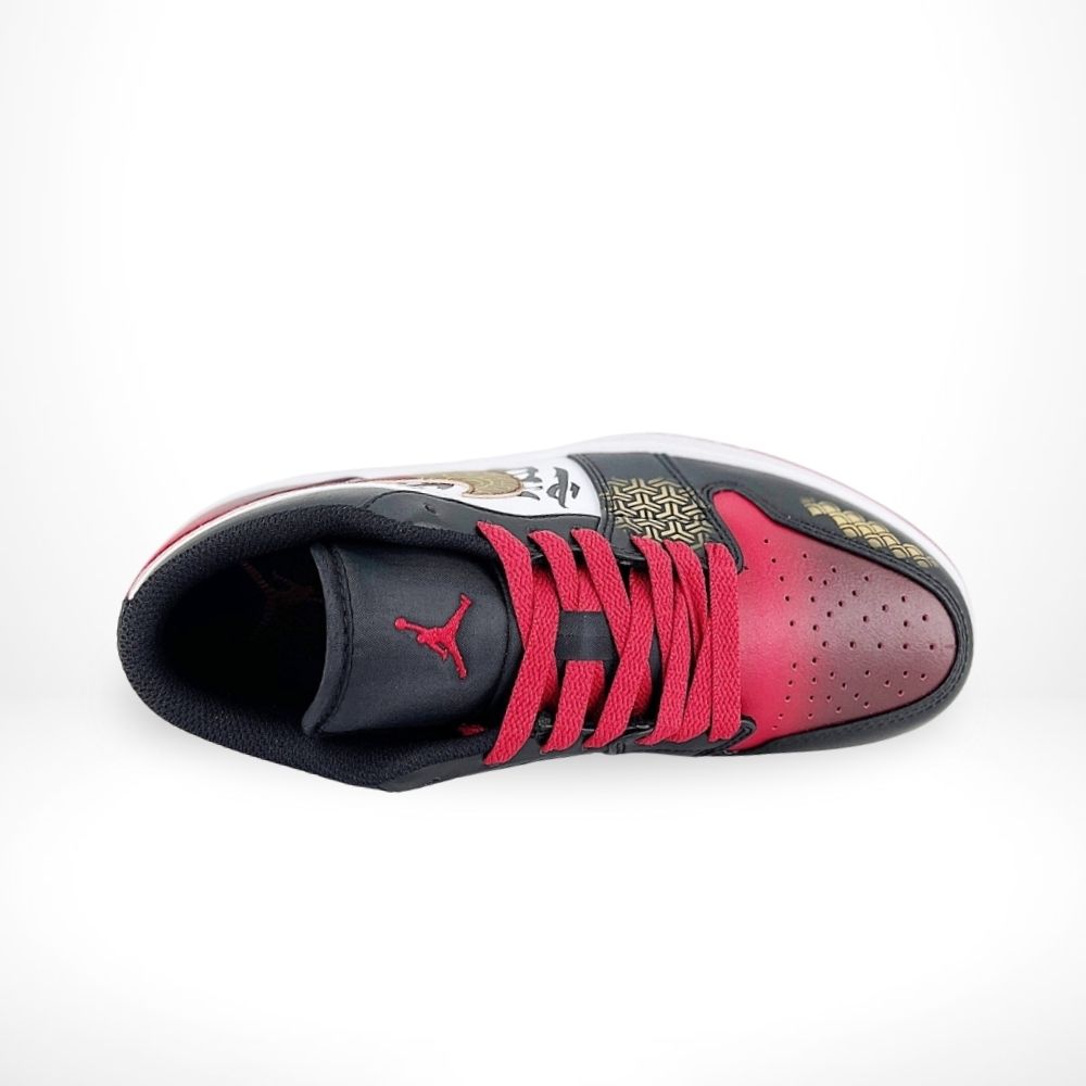 Air Jordan 1 Low Black Myth Wukong Black Red Custom