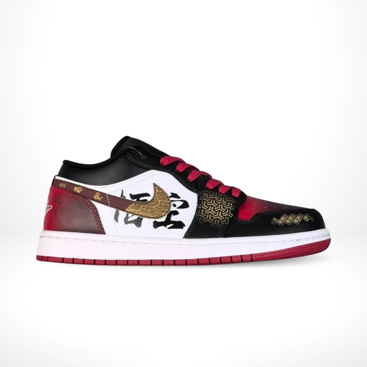 Air Jordan 1 Low Black Myth Wukong Black Red Custom