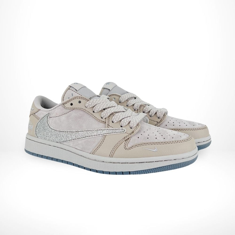Air Jordan 1 Low x Travis Scott Grey Beige Custom