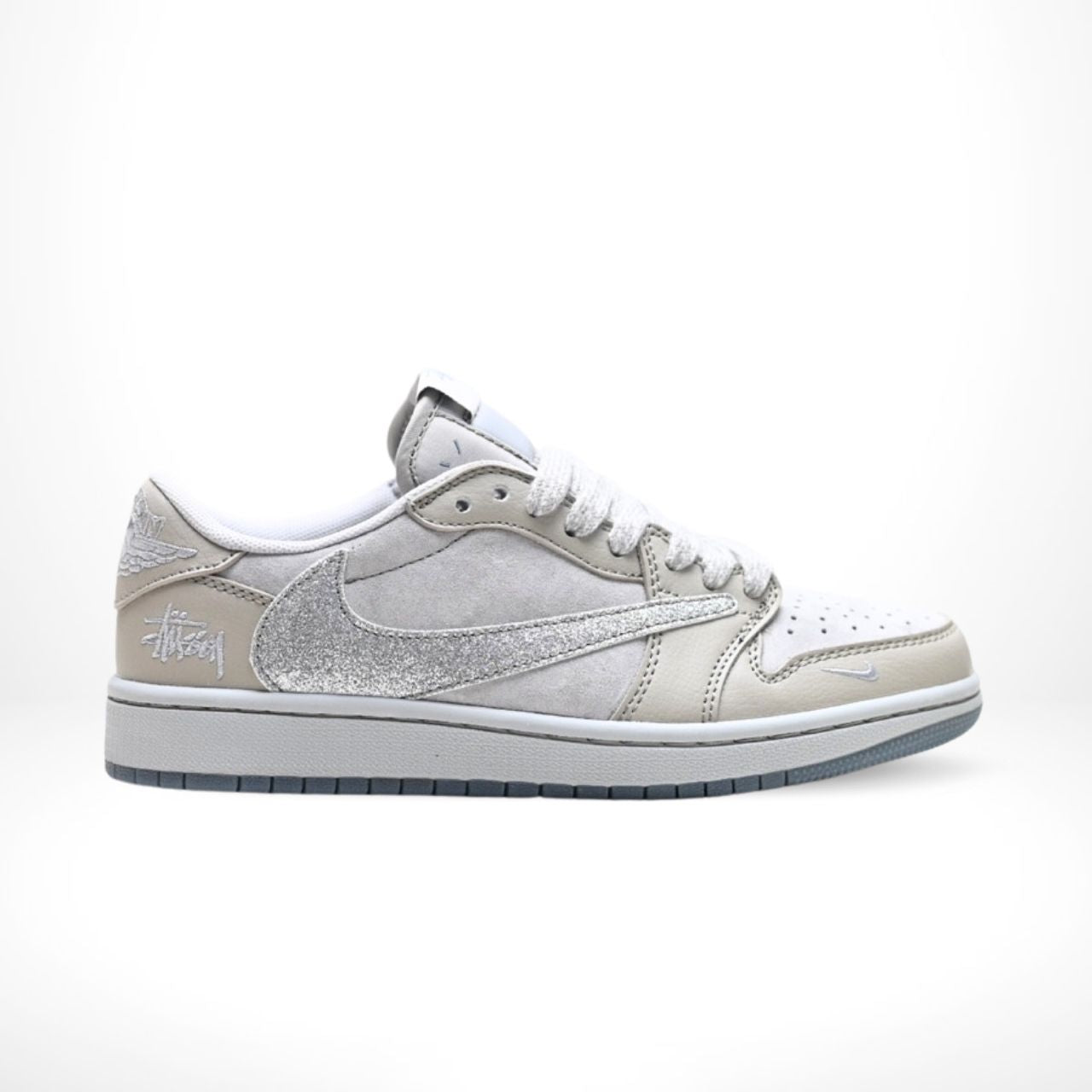Air Jordan 1 Low x Travis Scott Grey Beige Custom