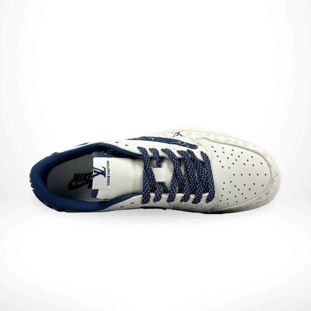 Air Jordan 1 Low x Travis Scott x Louis Vuitton White Navy Blue Custom