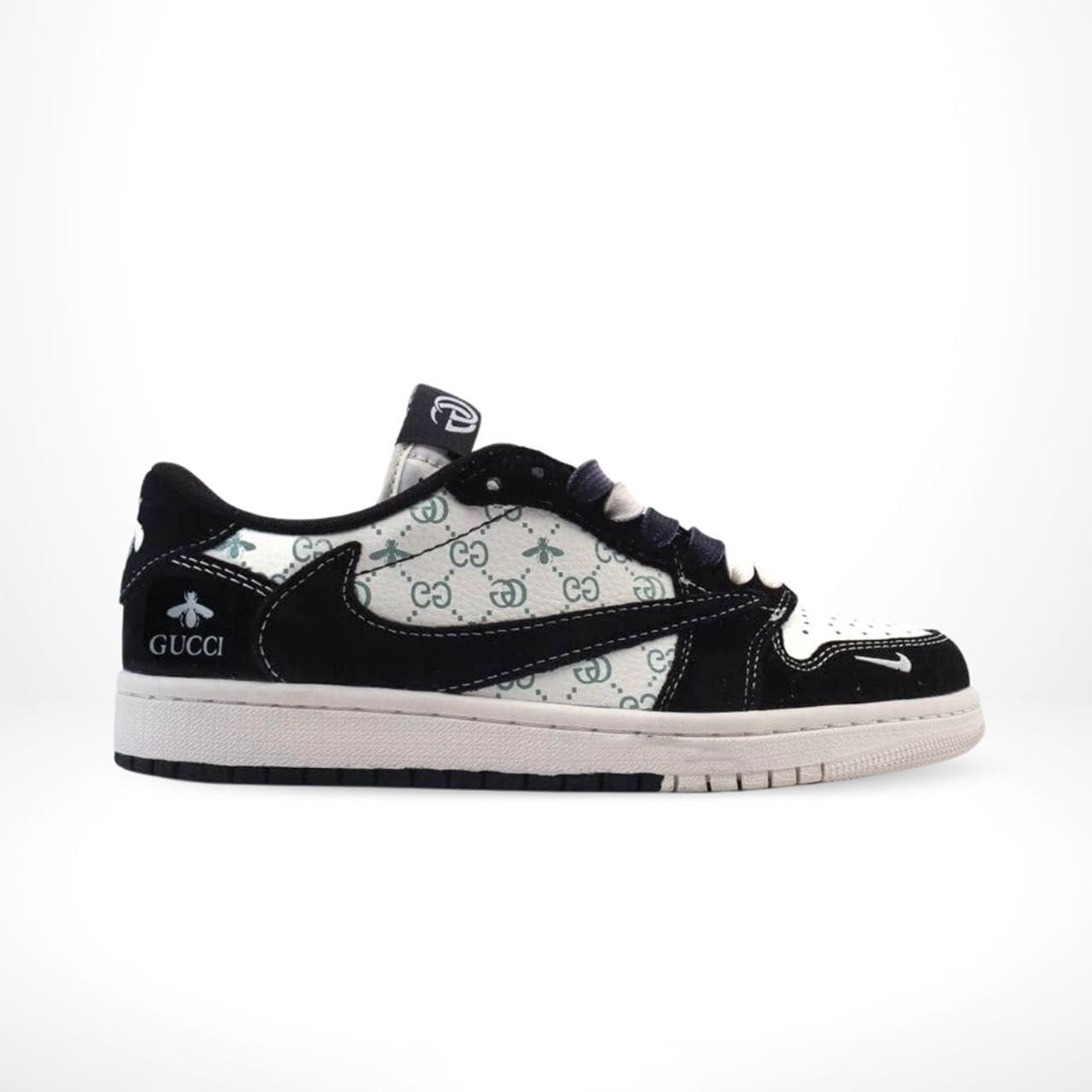 Air Jordan 1 Low x Gucci x Travis Scott Black White Custom