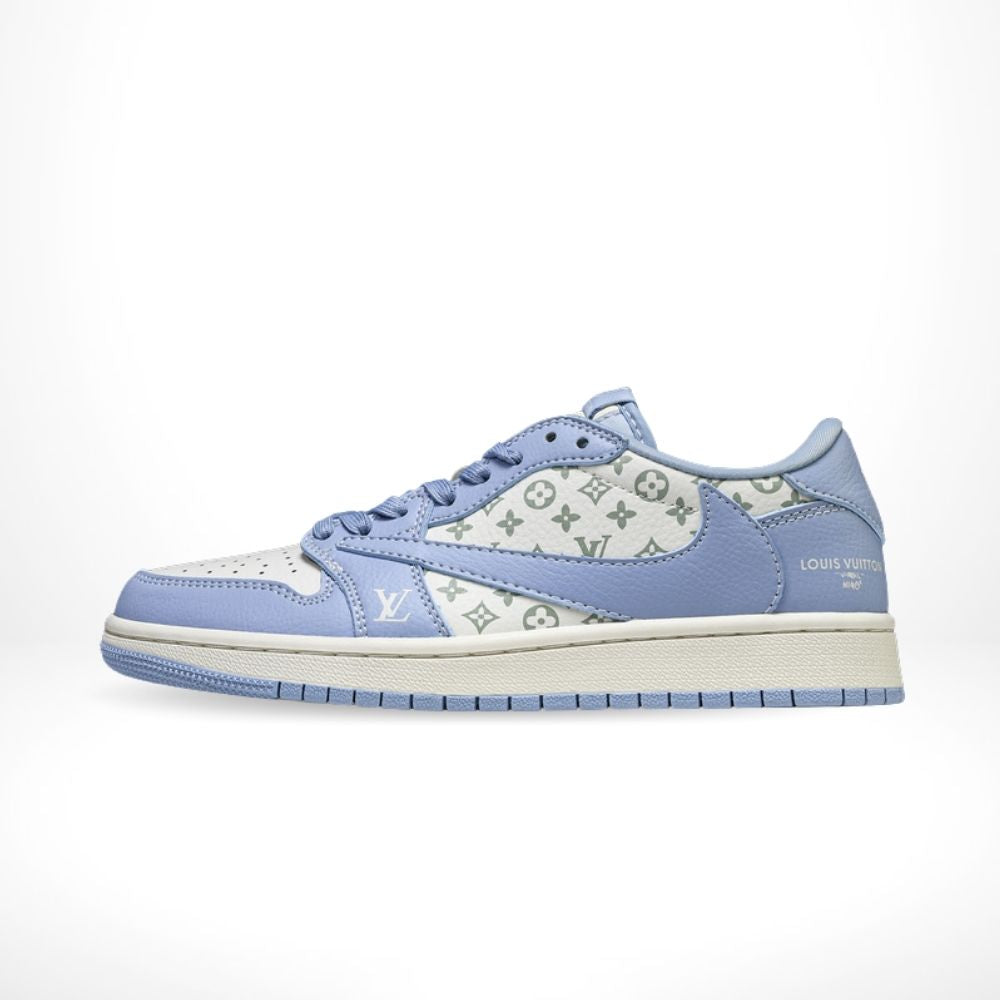 Air Jordan 1 Low x Travis Scott x Louis Vuitton Blue White Custom