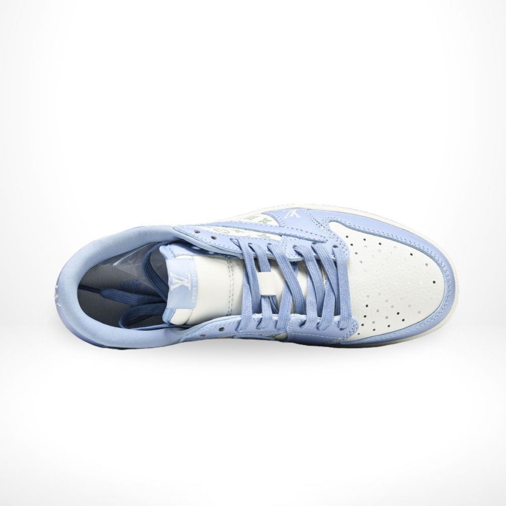 Air Jordan 1 Low x Travis Scott x Louis Vuitton Blue White Custom