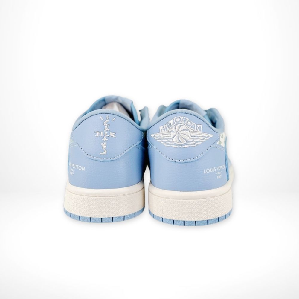 Air Jordan 1 Low x Travis Scott x Louis Vuitton Blue White Custom